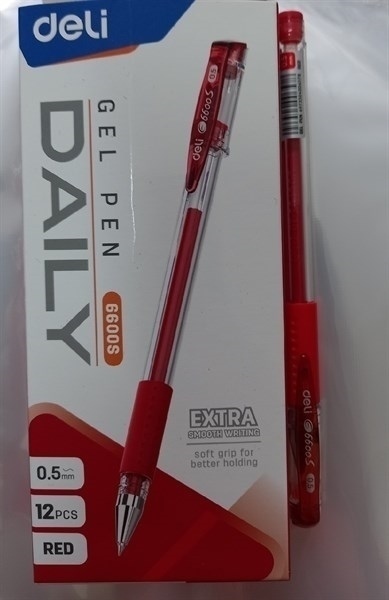 Bút Gel Deli 6600 đỏ