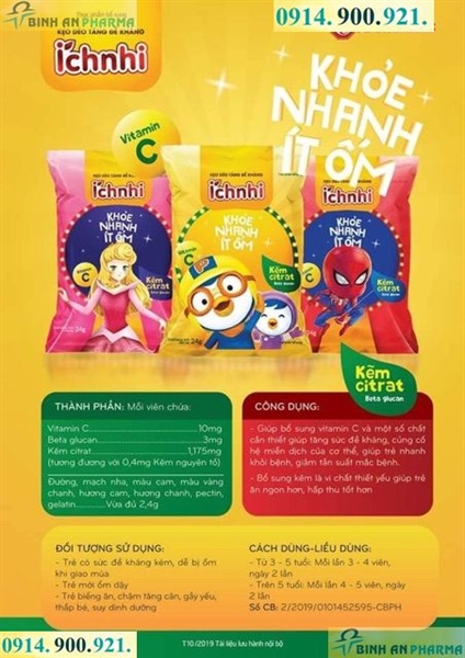 Kẹo Dẻo Tăng Đề Kháng Ích Nhi (Dây/10B/24Gr) 2/2019/0101452595-CBPH