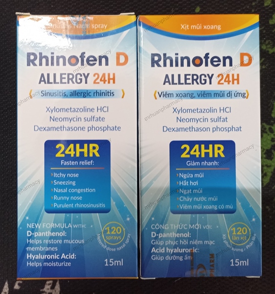 Xịt mũi xoang Rhinofen allergy 24H