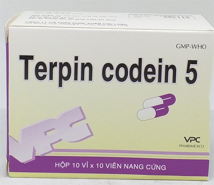 Terpin Codein 5 VPC Hộp 10 vỉ x 10 viên