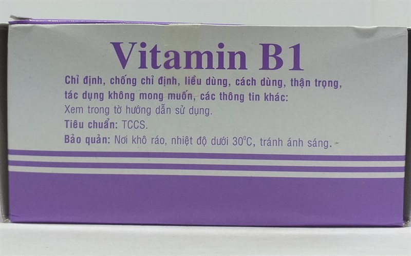 Vitamin B1(Thiamin HCL 100mg/1ml)Hộp 100 ống-Vĩnh Phúc Việt Nam