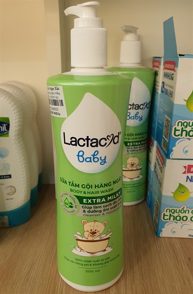 Lactacyd baby extra milky sanoffi vòi 500ml