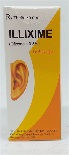Illixime Ofloxacin 0,3% hộp 1 lọ 5ml Hanlim Hàn Quốc