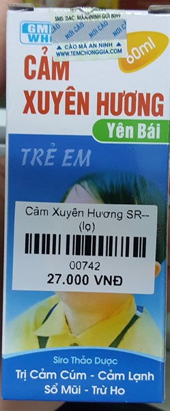 SIRO CẢM XUYÊN HƯƠNG T/140H/1 CHAI