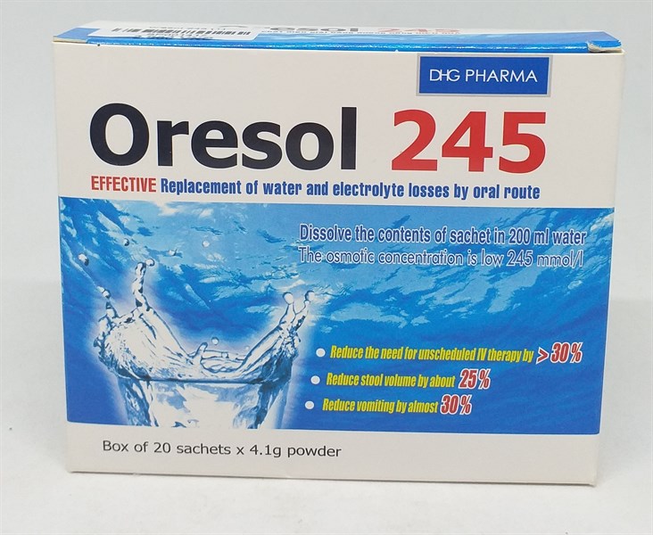 Oresol 245 g/4.1g h/20 t/1620