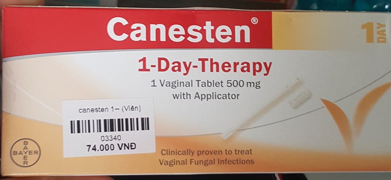 Canesten 1 Day Clotrimazole 500mg Hộp 1 viên đặt Bayer