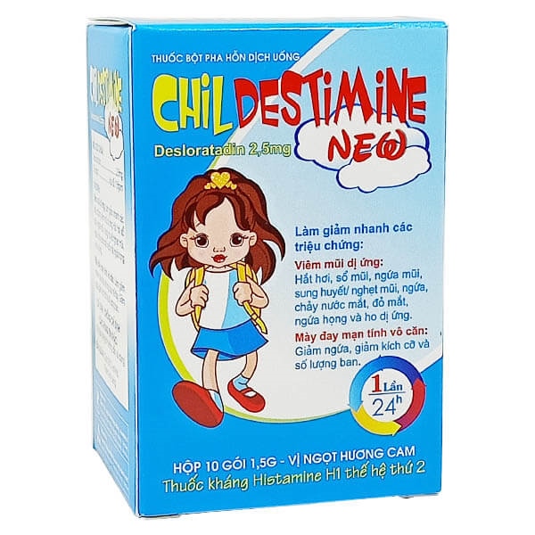 ChilDesTiMine (Desloratadine 2,5mg) - TW1 | Thuốc Bột Chống Dị Ưng TE | (hộp x 10 gói) Dược Đông Á