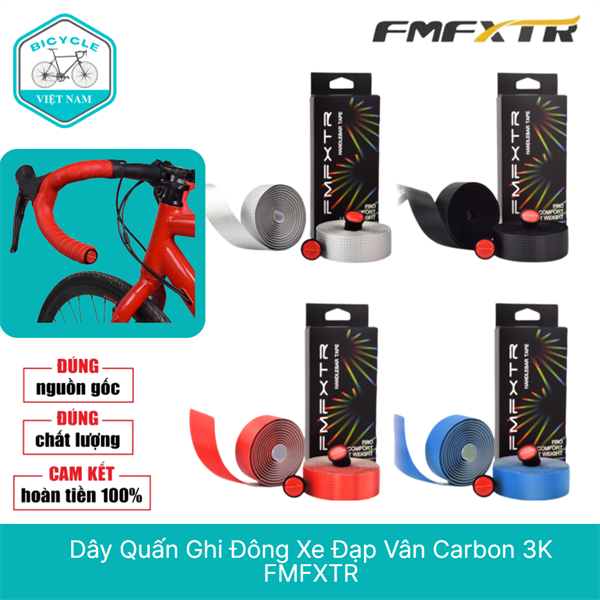 Dây Quấn Ghi Đông Xe Đạp Vân Carbon 3K FMFXTR – Chống Trượt, Êm Ái, Bền Bỉ