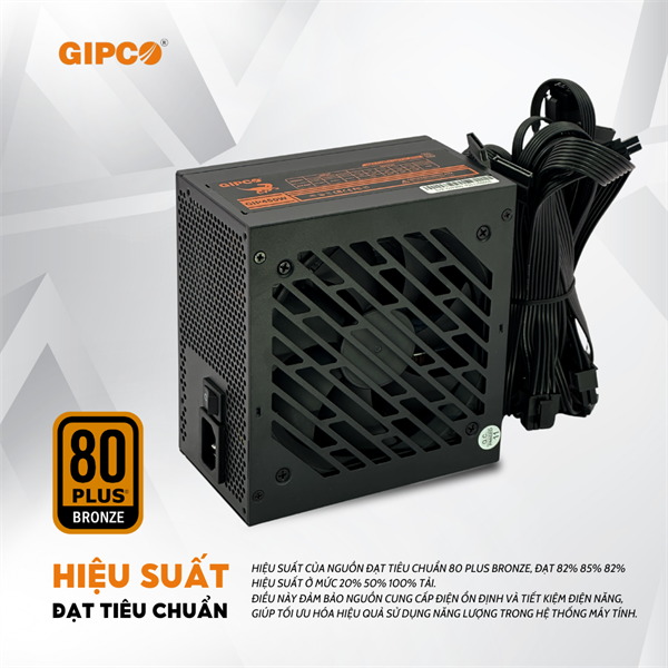 Nguồn máy tính GIPCO GIP450W, Fan 12cm