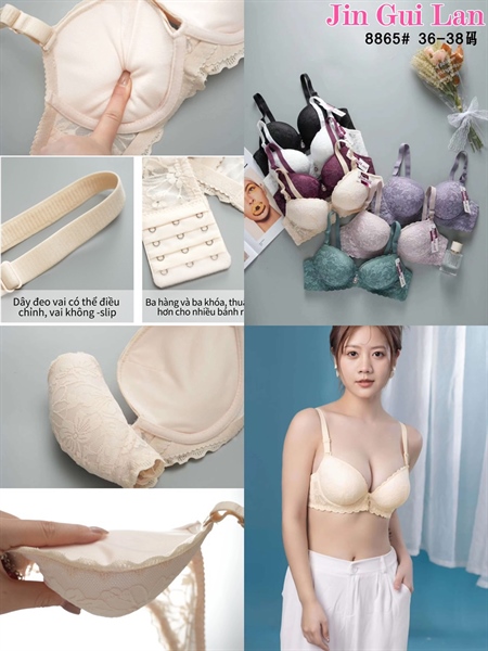 8865- áo đệm ren ko gọng