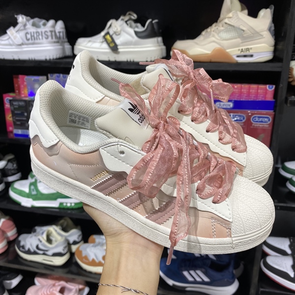 Adidas Superstar Sò Hồng Kem