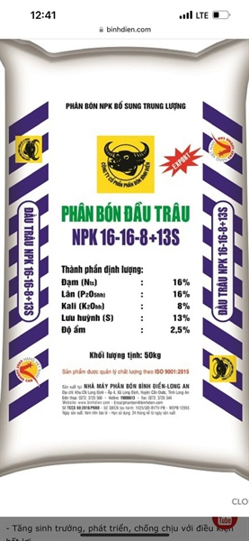 NPK 16-16-8+13S ( SỌC XANH)