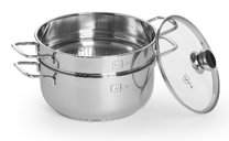 Bộ 2 nồi xững 3 đáy nắp kính Fivestar (ST24-3DG)