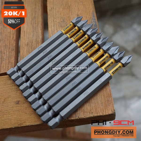 Dewalt-PH1 (đầu bake) trắng-90mm
