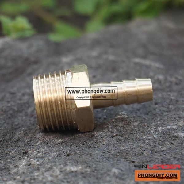 Nối giảm đuôi chuột ren ngoài 21mm
