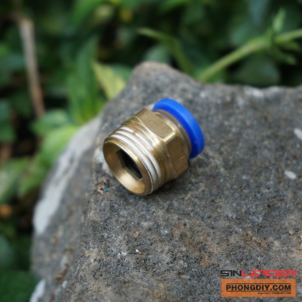 Nối nhanh ren ngoài 21-12mm (Đồng)
