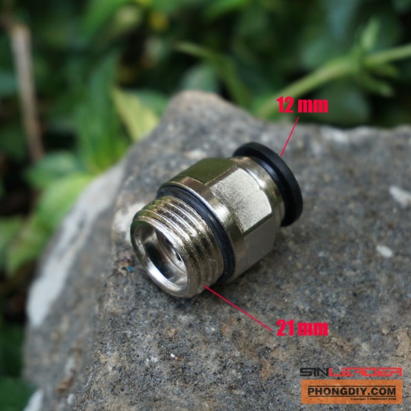 Nối nhanh inox ren ngoài 21-12mm (có ron)