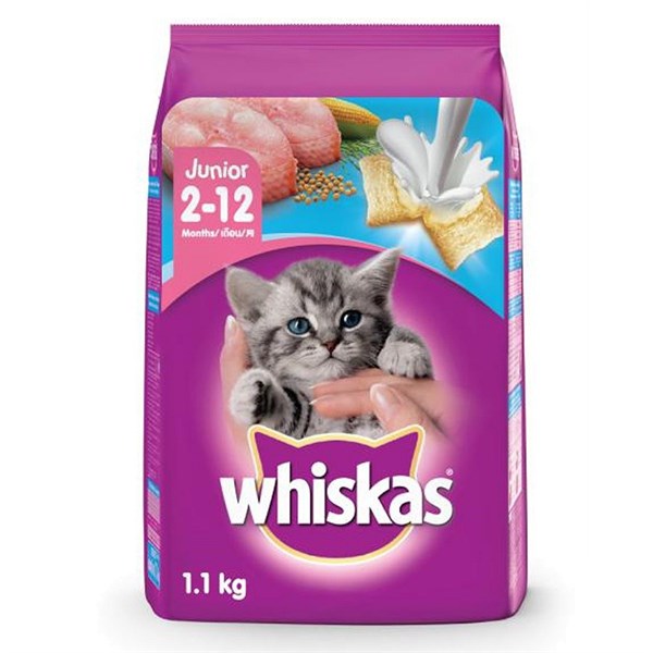 HẠT WHISKAS 2-12 CHO MÈO VỊ CÁ BIỂN 1.1KG.