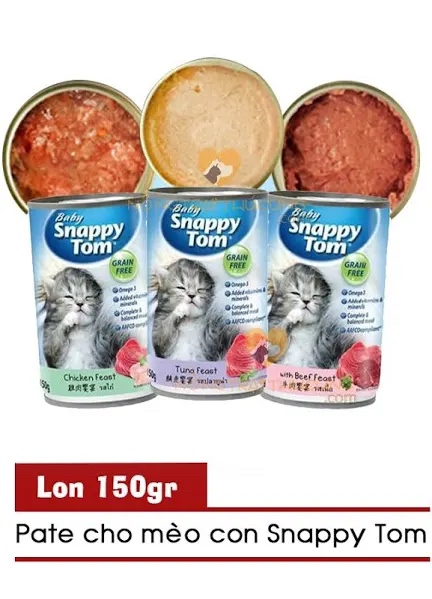 Pate Snappytom cho mèo con vị thịt gà 150g