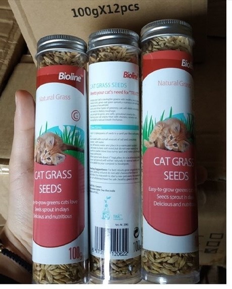 Cỏ mèo Bioline cho mèo dạng trồng 100g..