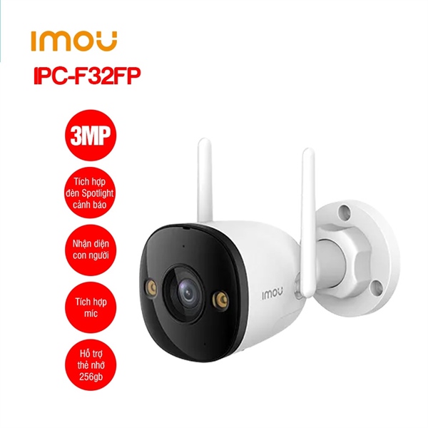 Camera Wifi ngoài trời IMOU IPC-F32FP 3MP - Led