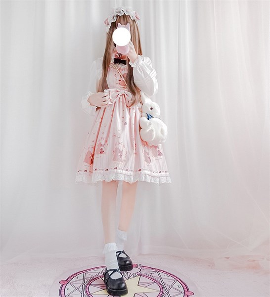 Tùng ngắn 2 tầng thép tùng cosplay lolita rộng 45 dài 40