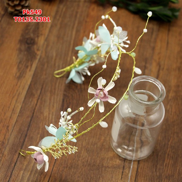 Băng đô đôi hoa ( hồng ) tím nhạt