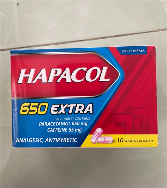 Hapacol 650 Extra DHG H/100v
