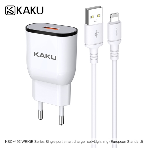 Bộ Sạc KAKU 2.4A (Dây USB to IOS) KSC 492