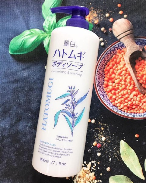 Sữa tắm dưỡng ẩm trắng da Hatomugi 800ml