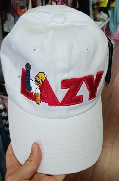 Mũ Lazy trắng