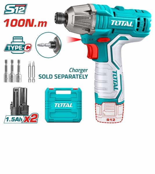 Máy vặn vít Pin 12V Total TIRLI12015 (2 pin) ko sạc