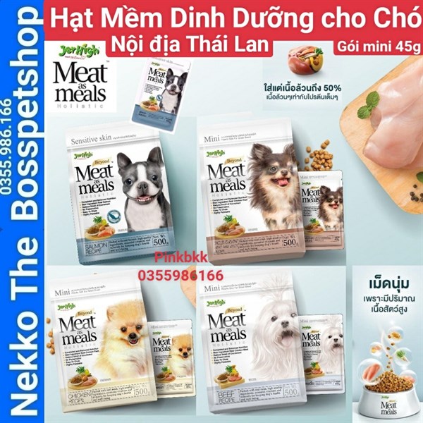 Hạt mềm Jerhigh Meat as Meals mini 45g