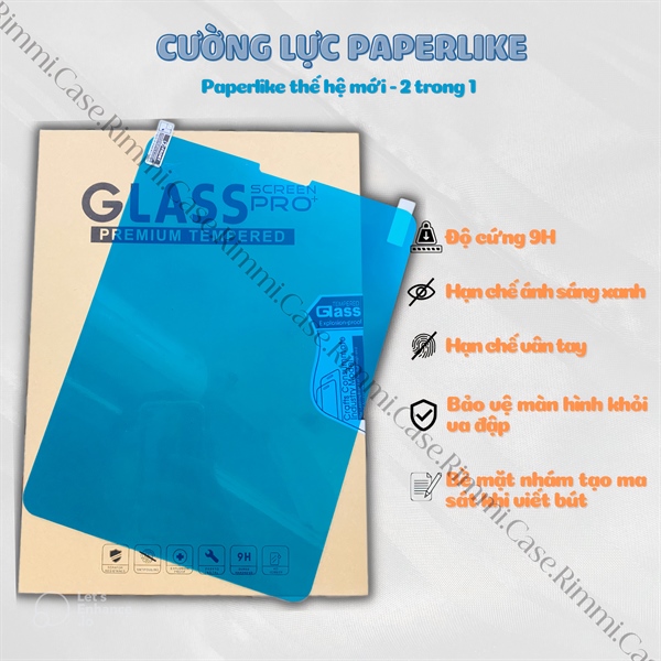 Cường lực Paperlike 2 trong 1 dành cho iPad, tạo viết vẽ dễ dàng như trên giấy, chống sốc với độ cứng 9H