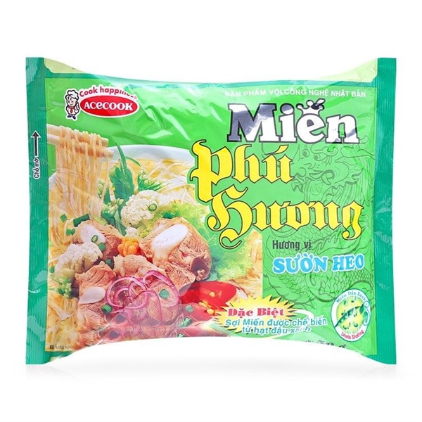 Miến Đậu Xanh Phú Hương Hương Vị Sườn Heo Gói 58G