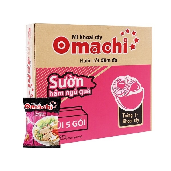Mỳ Omachi Sườn Hầm Ngủ Quả Thùng 30 Gói