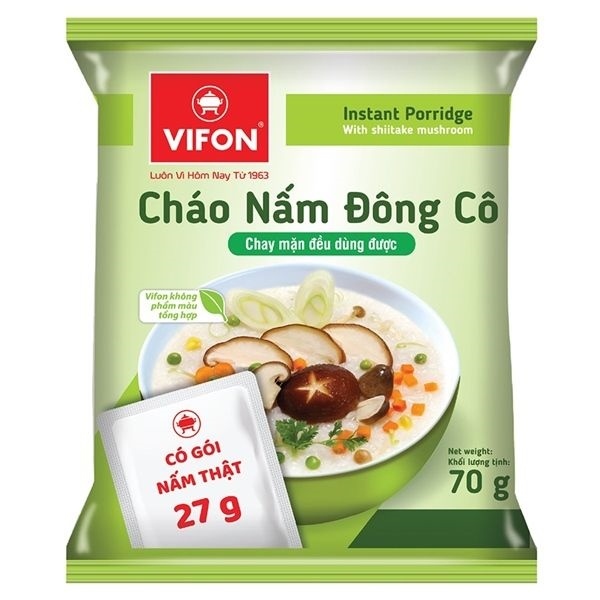 Cháo Nấm Đông Cô Vifon 70G
