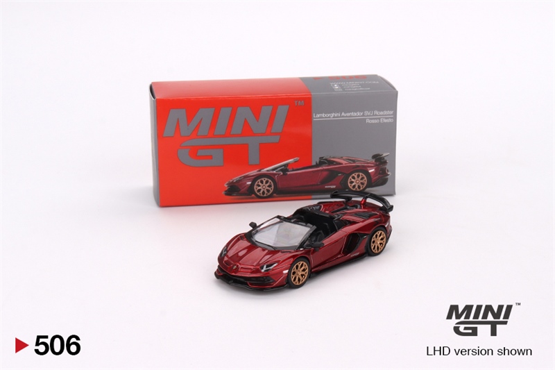 MiniGT Box Verson MGT00506 Lamborghini Aventador SVJ Roadster Rosso Efestos