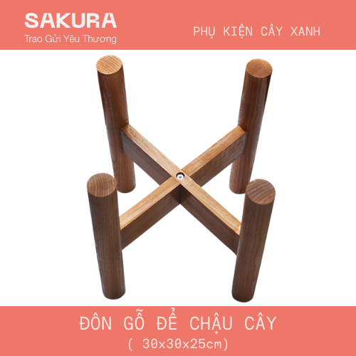 Đôn gỗ để chậu cây