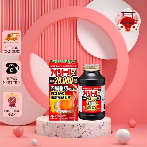 Viên Uống Giảm Cân,Giảm Mỡ Bụng Kobayashi Naishitoru Z 28000mg 315 Viên