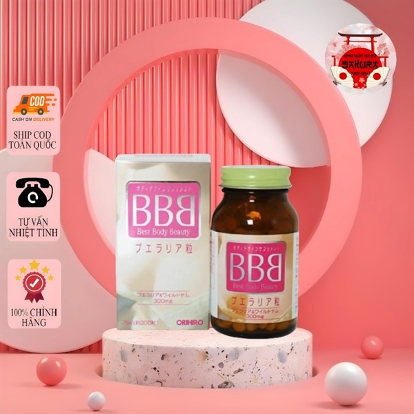 Viên uống nở ngực BBB Best Body Beauty Orihiro 330 viên