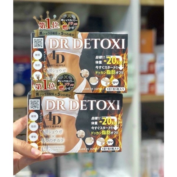 VIÊN UỐNG GIẢM CÂN THẢI ĐỘC DR DETOXI 4D DIET SUPPLE 30GÓI X 5V NHẬT
