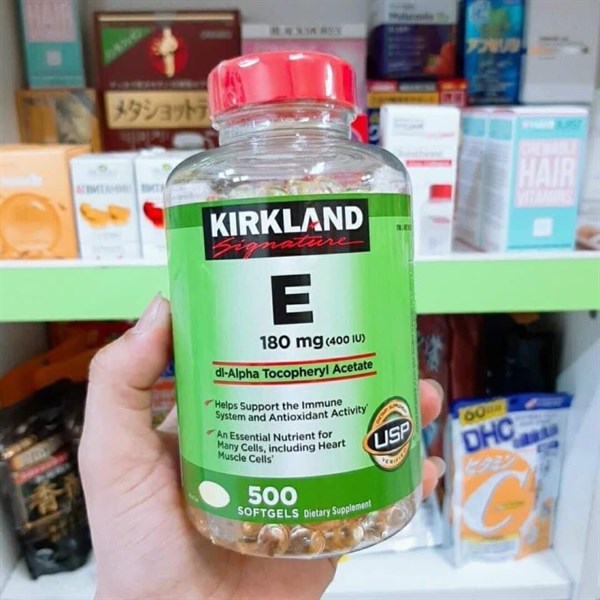 Viên uống bổ sung kirkland vitamin E 180mg (400 Iu) 500V
