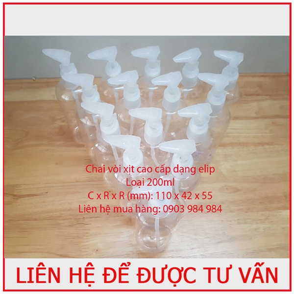 Chai pet voi xit 200ml