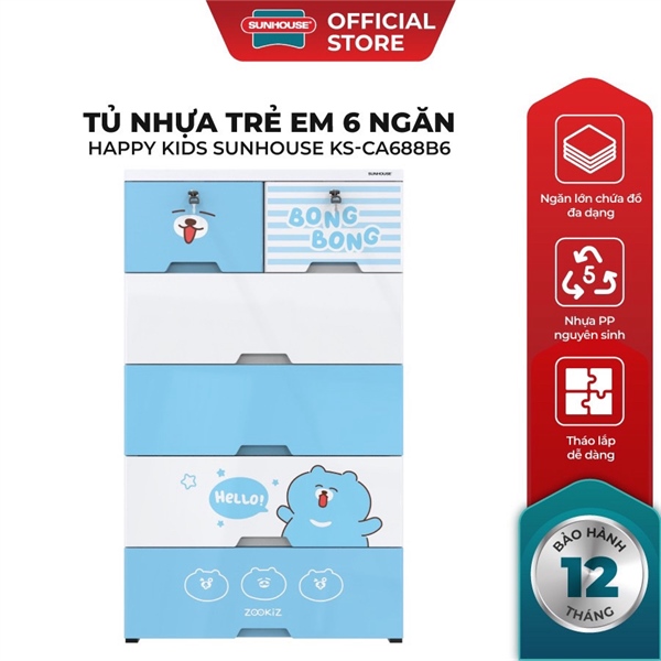 Tủ 6 ngăn Kid Sunhouse
