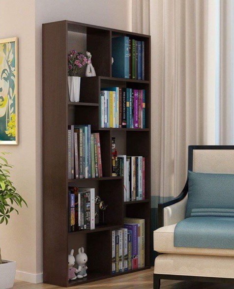 Kệ sách vuông gỗ cháy