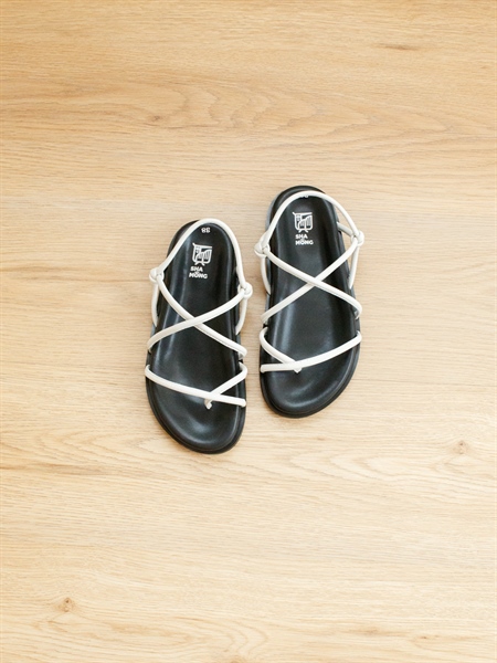 Dép Dây Quai Chéo Uni Da Thật