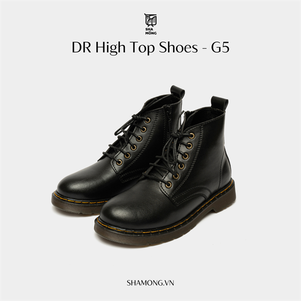 Giày DR da cao cổ kéo khóa