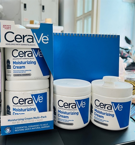 Có Vòi - Kem Dưỡng Ẩm Cerave Moisturizing Cream 453G (Tách Set)