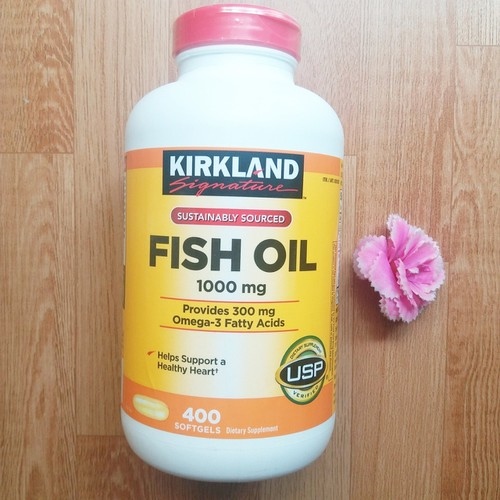 Fish Oil Kirkland Signature 1000 Mg 400 Viên - Date 9/2027